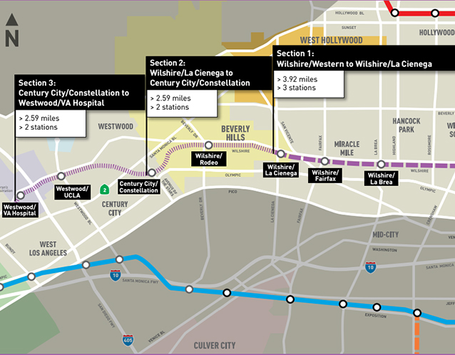 Purple Line Extension, Section 3 Stations - Los Angeles, CA